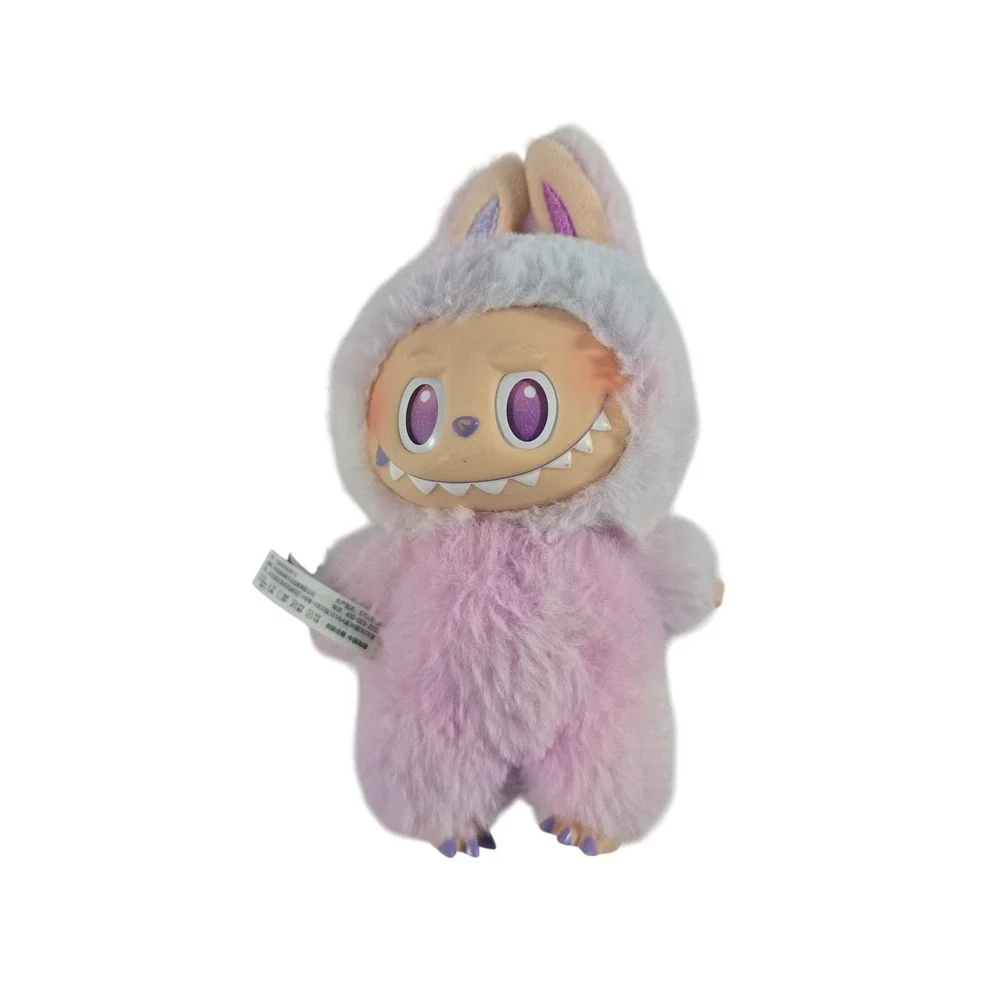 Pop Mart Labubu The Monsters Plush Pendant Purple Bunny Kasing Lung Art Toy